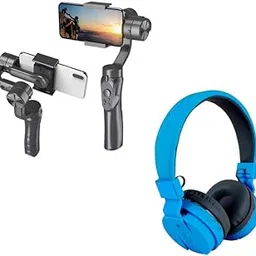 Cospex Combo Pack of 2 Items - Comfortable On-Ear Bluetooth Wireless Headphone, Lightweight and Compact, Superior Stabilization, 3-Axis Gimbal Stabilizer (1 Year Warranty)-picture-37