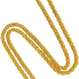 AzGold Plated Heavy Rope Chain | Twisted Design Brass Chain | Anti-Tarnish|Necklace for Boys & Men – 24 Inch.by azshopway-image-71