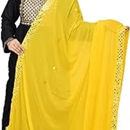 tvesa womens fancy mirror four side embroedary chiffon dupatta-picture-14