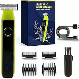 Multifunctional Shaver,Electric Shaver and Trimmer, All-in-One 360 Hybrid Face Electric Beard Trimmer and Shaver, Adjustable Comb, Wet Dry Cordless Foil Shavers, Low Noise(Yellow)-picture-19