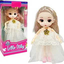 FunBlast Princess Doll for Girls – 16 Cm Beautiful Doll with Pretty Dress, Movable Joints & Stylish Hair, Birthday Gift Toy for Girl, Pretend Play Toy for 3+ Years Girls (WhiteRandom)-picture-29