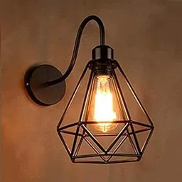 DarkVision Diamond Metal Wall Light Fixture Stylish, Ambient Lighting Lamp Elegant and Modern Design for Home Décor, Living Room, Bedroom, and Hallway (Without Bulb)-picture-33