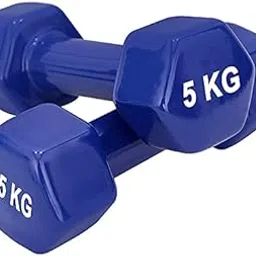GRIFFIN Hex Vinyl Coated Dumbbells Hand Weights for Fitness and Strength Training at Home/Gym Exercise - Ideal for Beginners and Advanced Set of 2 (5kg)-picture-36