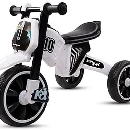 BUMTUM Himalayan Baby Tricycle Pedal Bike Rider Stylish | Tricycle for Kids (3-5 Years) Rideons & Wagons Non Battery Operated Ride On | Musical Horn & Lights with Sturdy Wheels & Curved Seat, White-picture-42