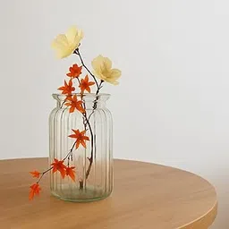 LHC Home Decor Centerpiece Vase | Attractive Glass Vase Without Flower | Antique Collections for Floral Arrangements | Home Decorations Item for Home | Office | Tabletop Decoration 15 cm (Pack of 1)-picture-16