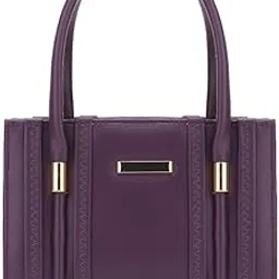 trendcraft Ladies Structured Satchel Handbag with Decorative Scarf, Faux Leather, Gold-Tone Hardware-picture-38