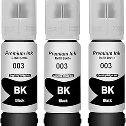 GEDI 003 Ink for L3110, L3150, L3250, L3252 L3115, L3116, L3101, L3210, L3215, L3216, L3151, L3152, L3156, L5190 Printer - Compatible Ink Bottle for 003 |Black| Pack of 3-image-14