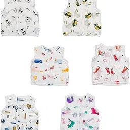 Carerio Soft & Gentle Newborn Mulmul Baby Jabla Set | Ultra-Light, Quick-Dry (Jabla Set of 6, 3-6 Month)-image-62