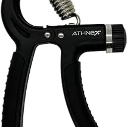 Athnex Adjustable Hand Grip Strengthener for Forearm, Wrist & Finger Exercise | Heavy-Duty 10–60kg Resistance Trainer | Non-Slip Handle, Steel Spring, Portable Hand Exerciser for Men & Women (Black)-image-96