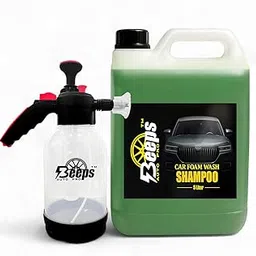 BEEPSAUTOPRO 2 Liter Sprayer for Car & Bike- Smart Spray Comes with 200ml - No Electricity, Running Water Or Batteries Needed- Generates Easy Foam Spray, Black, 2 LTR (Sprayer+5 LTR Shampoo)-image-3