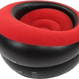 Inflatable Sofa Chair, Ergonomic Design Inflatable Couch PVC Fast Inflation for Living Room (Red)-picture-46