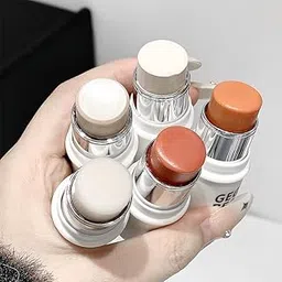 Gege Bear Smart Water Sensory High Light Stick | Makeup Highlighter for Women | Aesthetic Highlighters Pastel Collection | Long-Lasting Glow | Moisturizer Formula for Teen Girls Women Skin | Cute Pastel Color Shades Set (03# Matte White, 3.8g)-image-6