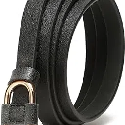 tybelt Womens Adjustable Vegan Leather Belt (Black)| For women Any Occasion | Waist Belt for girls up to 38 Inches (Pack of 1)_202-picture-11