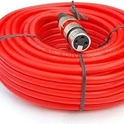 PEARL (15 Meter) Microphone Cable, 3-Pin XLR Female to 6.35mm Jack Male - Red (15 Meter/49.2 Feet) 1 Pc-image-2