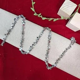 Mohan Shoppe Designer Butterfly Charms Lightweight Metal Chain for Cloth Bag Shoes Cloth Party Decorations Designer Rhinestone Chain/Belt for Dresses Pack of 1 Meter (Silver)-image-7