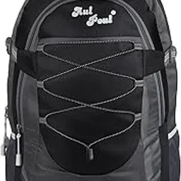 aul poul Polyester Water-Resistant Trekking Rucksack Travel Black Backpack with Laptop Compartment, Secret Pocket-picture-16