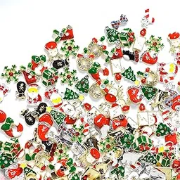SILPECWEE 40pcs 20 Style Christmas Nail Charms Nail Jewels 3d Nail Art Charms For Holiday Nail Rhinestone Nail Studs Nail Art Decoration Kit-picture-37