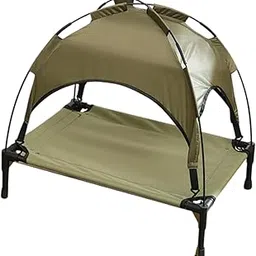 Elevated Pet Bed with Canopy Shade for Dog Cats Multipurpose Raised Pet Cot-picture-64
