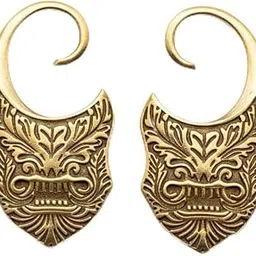 Gabriel Brass Ear Weight – Lightweight Spiritual Ear Accessory, Golden Brass Ear Stretching Jewelry, Gothic Tribal Ear Weight for Men & Women Why this works:-image-35