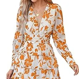 Dress for Woman |One piece Floral Printes Long Sleeve | Summer Drass for Women | Women Dresses for Every Occation | Western Beach wear | Festive & Casual Wear ( Westarn | Printed | Every Day )-image-77
