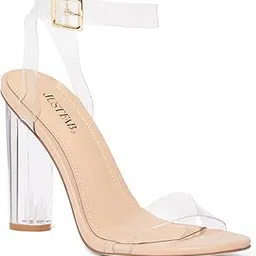 justfab Lorelai Women's Heels - The Perfect Women Shoes Elegant Casual Style Open Toe Block Heel Summer Shoes for Women - Women Heel-picture-48