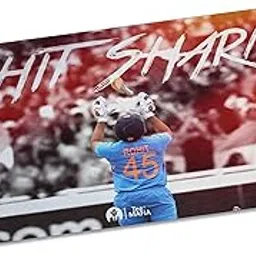 Tee Mafia Legend Hitman Sharma Mouse Mat - Printed Large Extended XXL Mouse Pad for Laptop, Desktop, PC for Gaming Table Mat - Anti-Skid Rubber - [11 x 23in] - Pack of 1 (Rohit Sharma) image 1