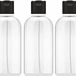 LEMON LIFE 50ml Transparent Squeeze Bottle with Black Flip Cap | Refillable Empty Travel Container for Lotion, Shampoo, Oil, Serum & Liquids | Leak-Proof, Reusable, Multipurpose DIY Cosmetic Bottle-image-90