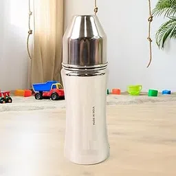 ORLUXE Baby Stainless Steel Feeding Bottle | Hot & Cold Water, Milk, Juice Feeder | Durable, Heat Resistant, Anti-Slip | Safe Feeding Bottle (240 ML)-picture-26