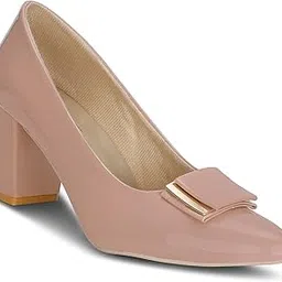 get glamr Chunky Heel Embellished Pumps-picture-55