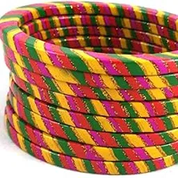 nxtgenfashion Traditional Rajasthani Design Lac Bangles for Women Set of 8-picture-26