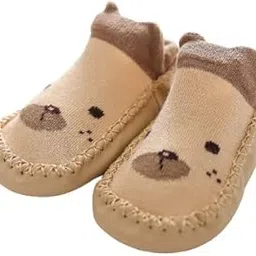 momisy Anti-Skid leather soled Shoe Socks for Baby Boys and Baby Girls-12 to 18 months, Medium-picture-13