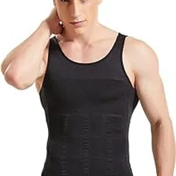 fitolym Men’s Slimming Body Shaper Vest Shirt Abs Abdomen Slim Stretchable Tummy Tucker Vest-picture-12