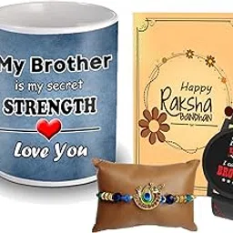 ME & YOU Designer Rakhi with 325Ml-Coffee Mug for Brother |Raksha Bandhan for Brother with Watch| Unique Rakhi Gifts Combo for Brother | Rakhi Gift for Bhai - Pack of 5-image-92