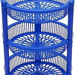 Hoross Plastic Home 3 Shelf Round Rack for Storage, Rugged Design, Strong and Durable,Space Saver, Vibrant Colors.-picture-16