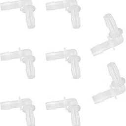 Coufce 1/4 Inch 90 Degree Elbow Hose Barb, Plastic 2 Way L Shaped Fitting, Barbed Splicer Mender Joint Adapter Union(8Pcs)-image-40