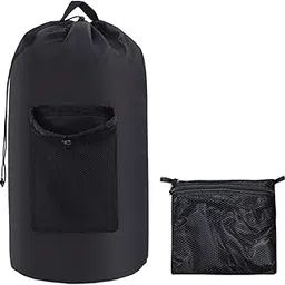 TRENDYNEST® Backpack Laundry Bag Oxford Cloth Portable For Apartment College Dorm Travel Black | Home & Garden | Household Supplies & Cleaning | Laundry Supplies | Laundry Bags-image-8