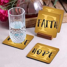 Crazy Sutra Premium HD Printed Standard Size Coasters for Tea Coffee Cups, Mugs, Beer Mugs, Cans Bar Glass, Home, Kitchen, Office, Desk Set of 4 Coasters (Cos-Hope2)-picture-31