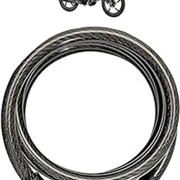 AutoKraftZ Universal Anti-Theft Bike Lock Stainless Steel Cable Coil/Bike Security Lock with 2 Key for Hero Passion PRO TR_(Black)-picture-25