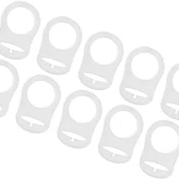 10pcs Silicone Button Ring Dummy Pacifier Holder Clip Adapter Clear-picture-19