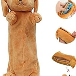 24x7 eMall Fabric Kids Favorite 3D Dog, Emoji Soft Toys Pencil Pouch Pencil Box For Children (Multicolour)-picture-17