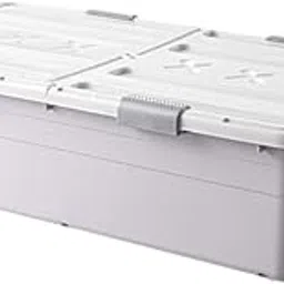 MYADDICTION Under Bed Storage Box Lidded Storage Bin for Under The Sofa Living Room Shoe Gray-picture-31