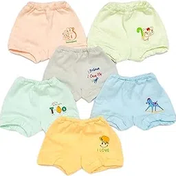 heartbury Baby Boys and Baby Girls 100% Organic Cotton Underwear/Rompers/Briefs/Panty-Multicolor(Pack of 4,6,8)-picture-32