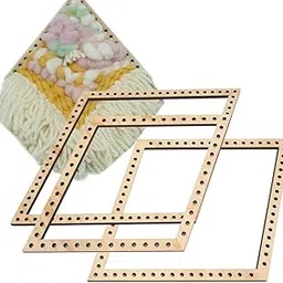 Whittlewud 3Pcs/Set Knitting Machine, Pine Wood Rhombus Weaving Machine Mini Knitting Loom Diy Tapestry Knitting Frame Loom Blanket Scarf Weaving Loom Weaving Looms, Beige-picture-47
