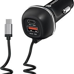 Portronics 71W Car Power 1C Triple Output Fast Car Charger with 33W Type-C Cable, 20W Type-C PD, 18W USB Port, Fast Charging Adapter Compatible with Cars for iPhone & Android Smartphone (Black)-picture-21