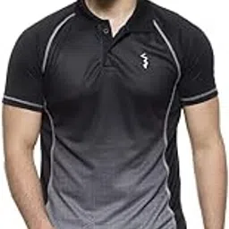 Men's Polo Activewear T-Shirt for Casual Wear | Spread Collar | Short Sleeve | Half-Button Closure | Jersey T-Shirt Crafted with Comfort Fit for Everyday Wear-image-2