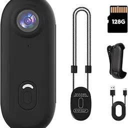1080P Thumb Action Camera, 128GB Wearable Mini Body Cam, with IPX7 Waterproof & Magnetic Accessories, High Battery Capacity for 2H Vedio Time, Fit for Biking, Diving, Animals Recording-picture-14