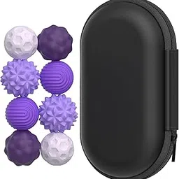 Fidget Toys - 8Pcs Magnetic Attraction Stress Balls with Silicone Shell and Storage Box for Adults - to Calm Restless Hands and Anxious Mind, Silicone Roller Magnet Balls Sensory Adults（Purple）-picture-18