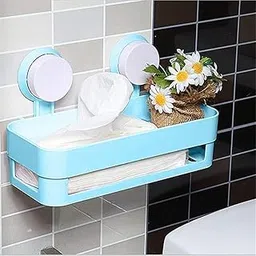 TORIOX Plastic Vacuum Suction Shelf Wall Mounted Plastic Storage Rack Suction Bathroom Shelf Washroom Kitchen Toilets Shower Shampoo Storage Holder-picture-28
