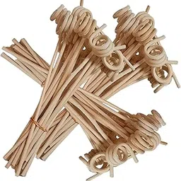 Pure Source India Rattan Decorative Flower Vase Sticks, Spiral Reed, 20 Pieces, (6 Inch, Natural White)-image-8