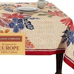 Maison d' Hermine Table Cloth Square Table 100% Cotton 60 x 60 Inches Fall Tablecloth Reusable Everyday Use for Thanksgiving Christmas Decorations Dining Farmhouse Party (Kalahari)-picture-16